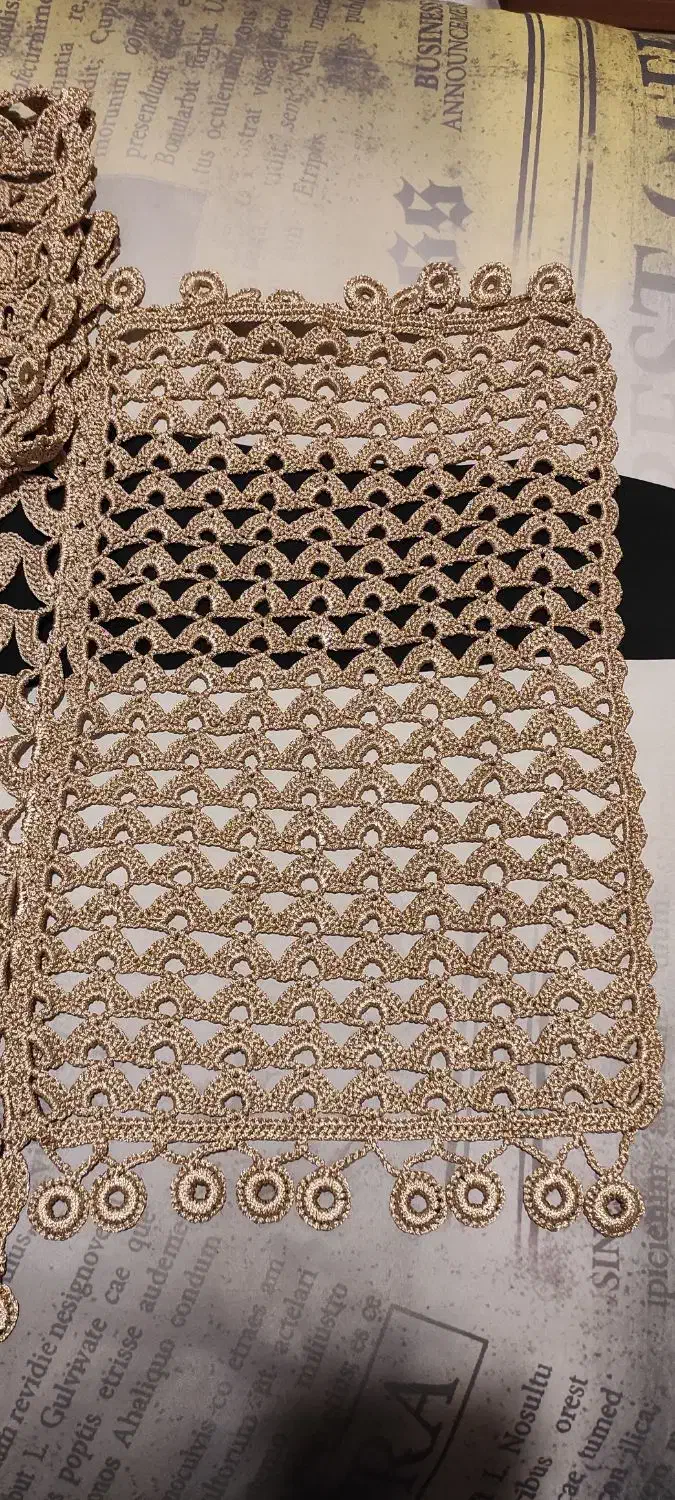 ست رانر و رومیزی مکرومه|پرده، رانر، رومیزی|شیراز, دکتر حسابی|دیوار