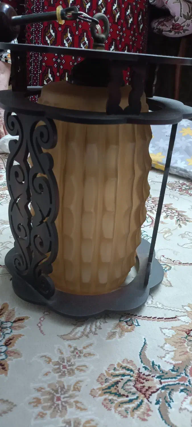 لوستر طرح چوب دو عدد|لوستر و چراغ آویز|شیراز, شهرک سراج|دیوار