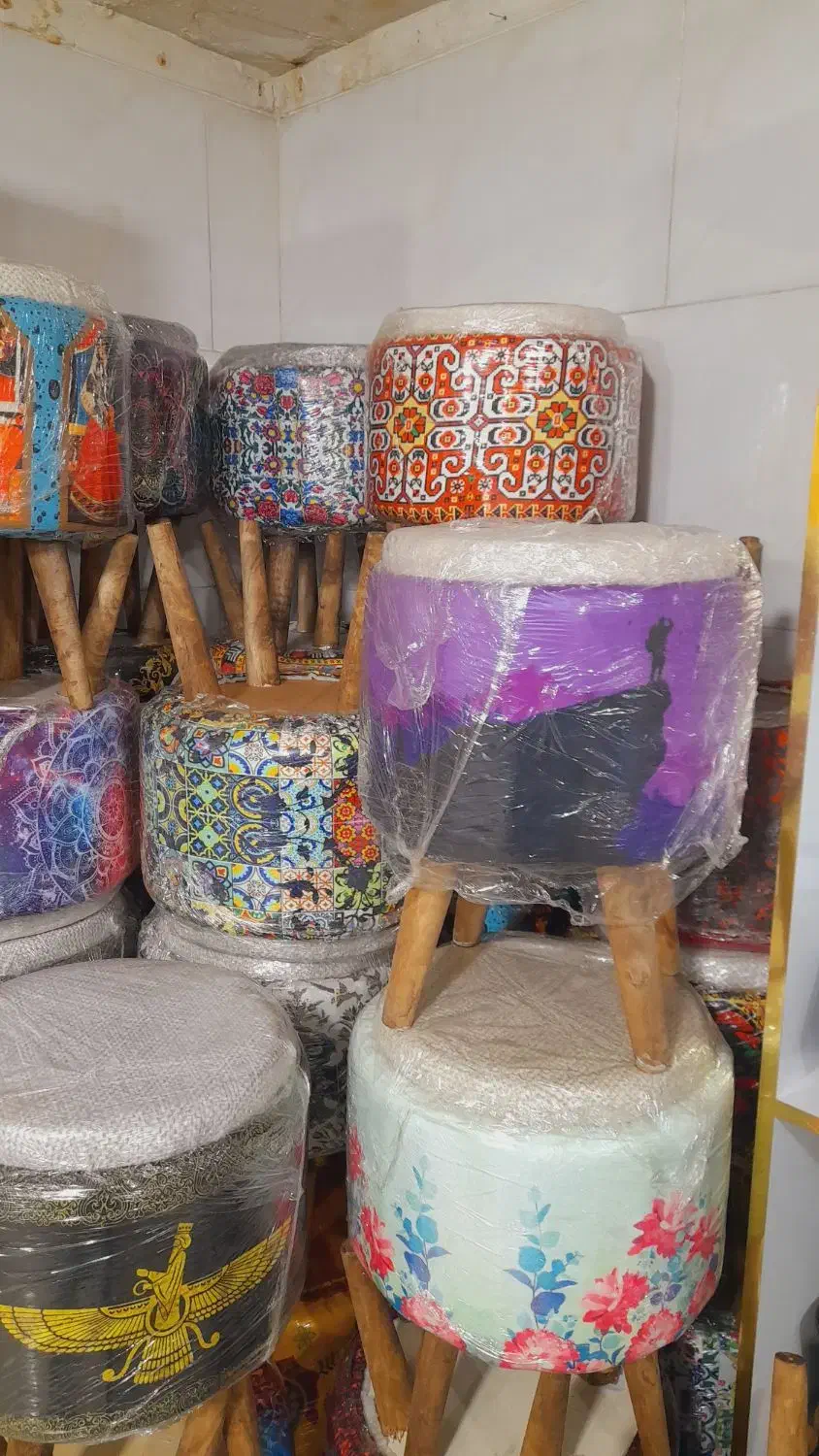 پاف های پایه چوب شیک اک|صندلی و نیمکت|قم, شهرک فاطمیه|دیوار