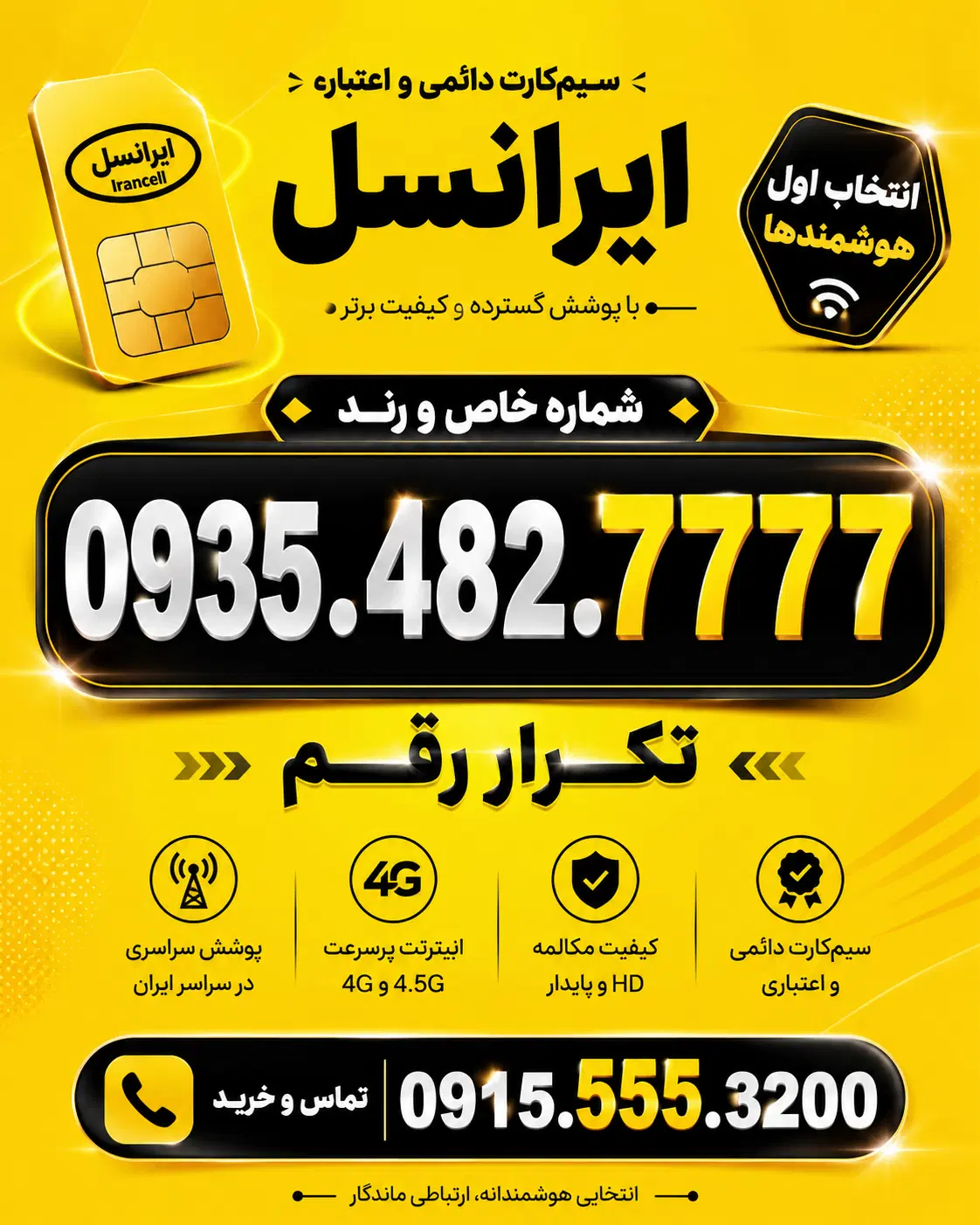 0935.482.7777|سیم‌کارت|زاهدان, |دیوار