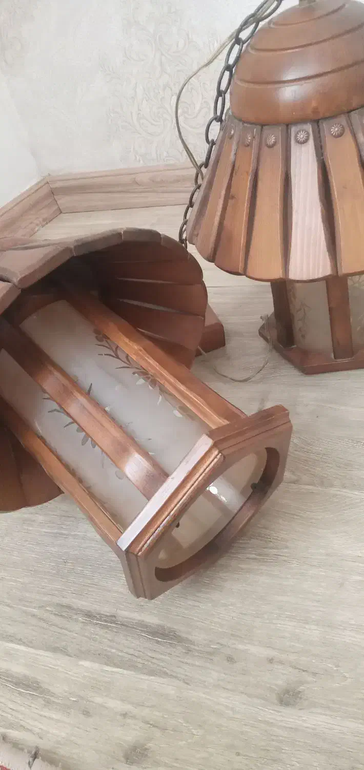 لوستر چوبی|لوستر و چراغ آویز|تبریز, |دیوار