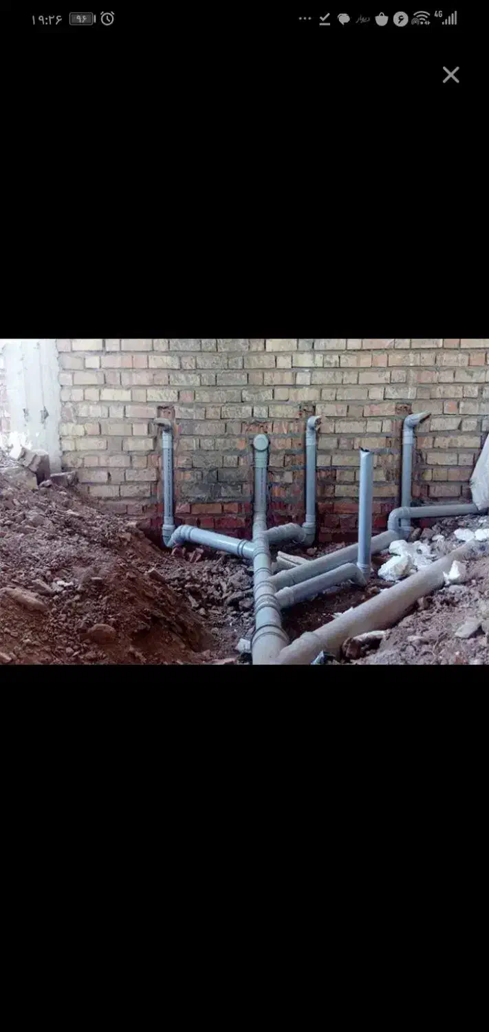 لوله کشی فاضلاب شهری،تخریب، خاکبرداری، لوله بازکنی|خدمات پیشه و مهارت|قم, نیروگاه|دیوار