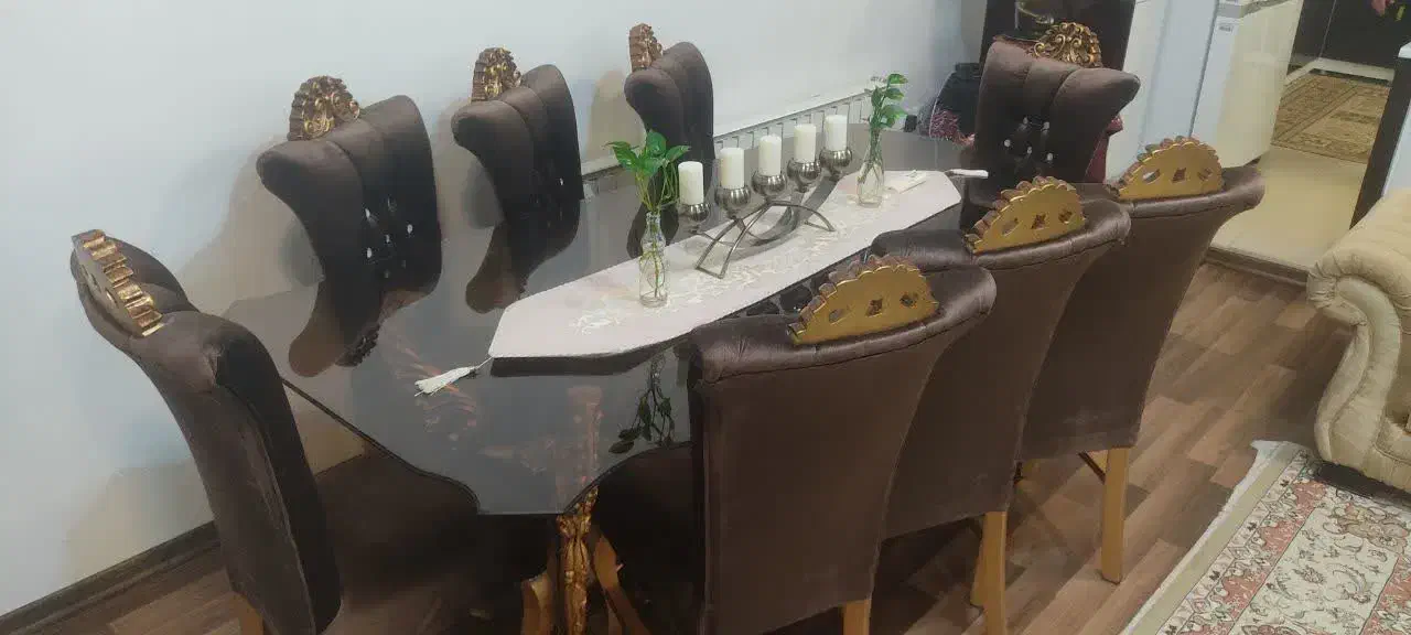 میز ناهار خوری ۸ نفره|میز و صندلی غذاخوری|طبس, |دیوار