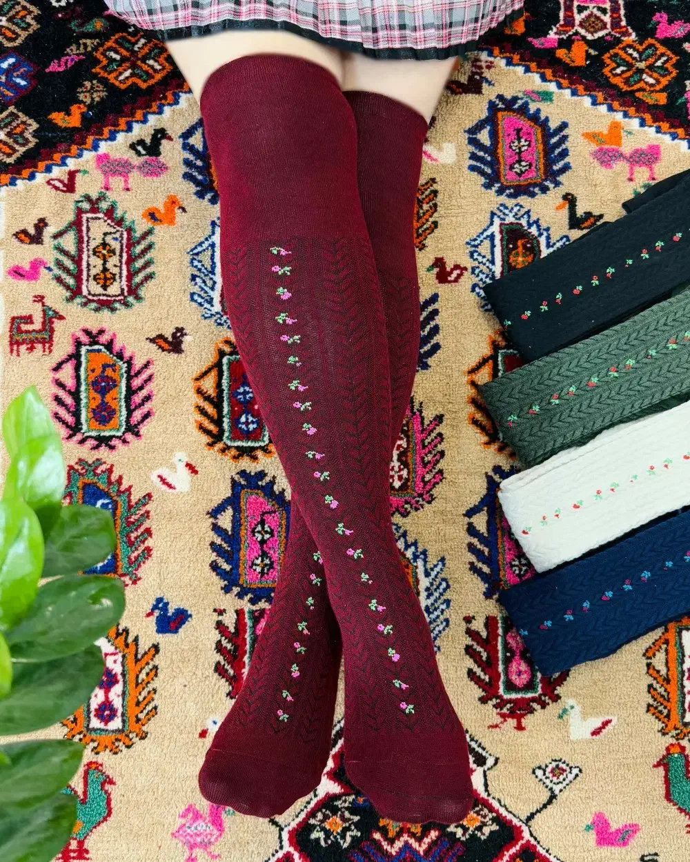 جوراب گلدوزی گندمی انواع جوراب موجوده تک وعمده|لباس|قدس, شهر‌قدس|دیوار