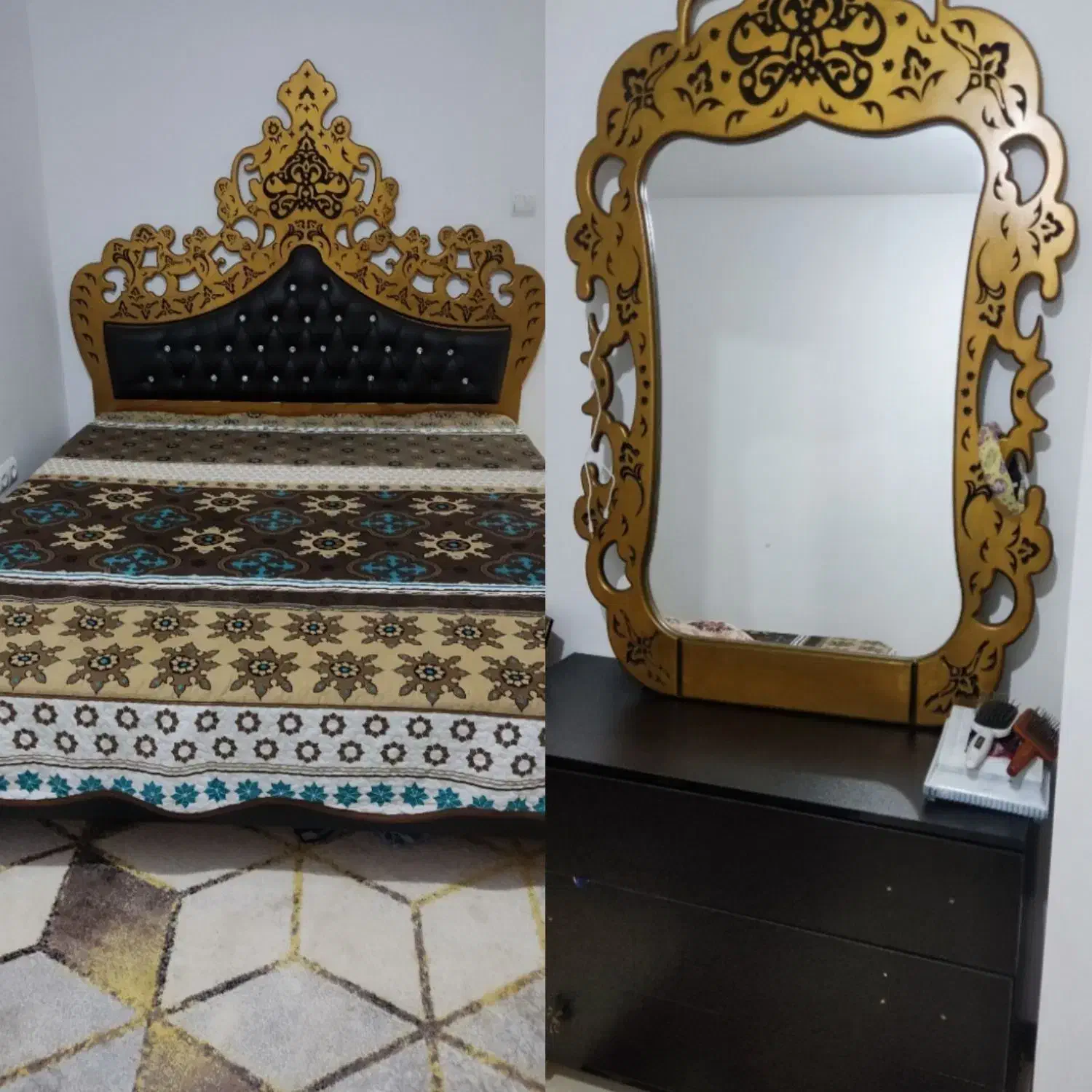 تخت دونفره ام دی اف|تخت و سرویس خواب|چابهار, |دیوار