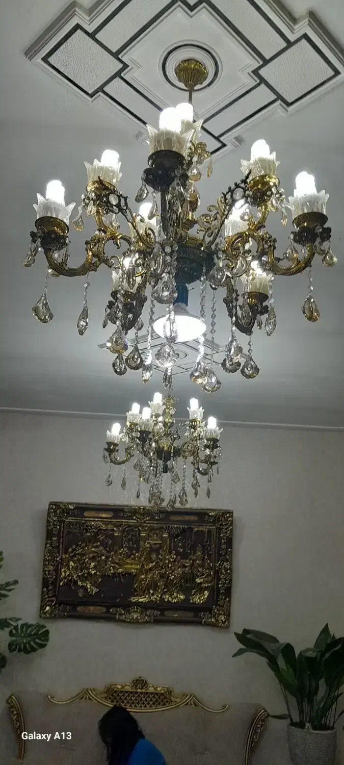 لوستر برنز نو|لوستر و چراغ آویز|اسلام‌‌آباد غرب, |دیوار