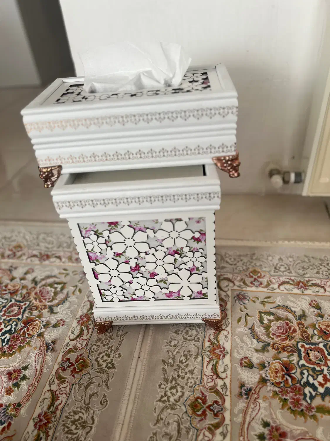 جا دستمالی و سطل|صنایع دستی و سایر لوازم تزئینی|مشکیندشت, |دیوار