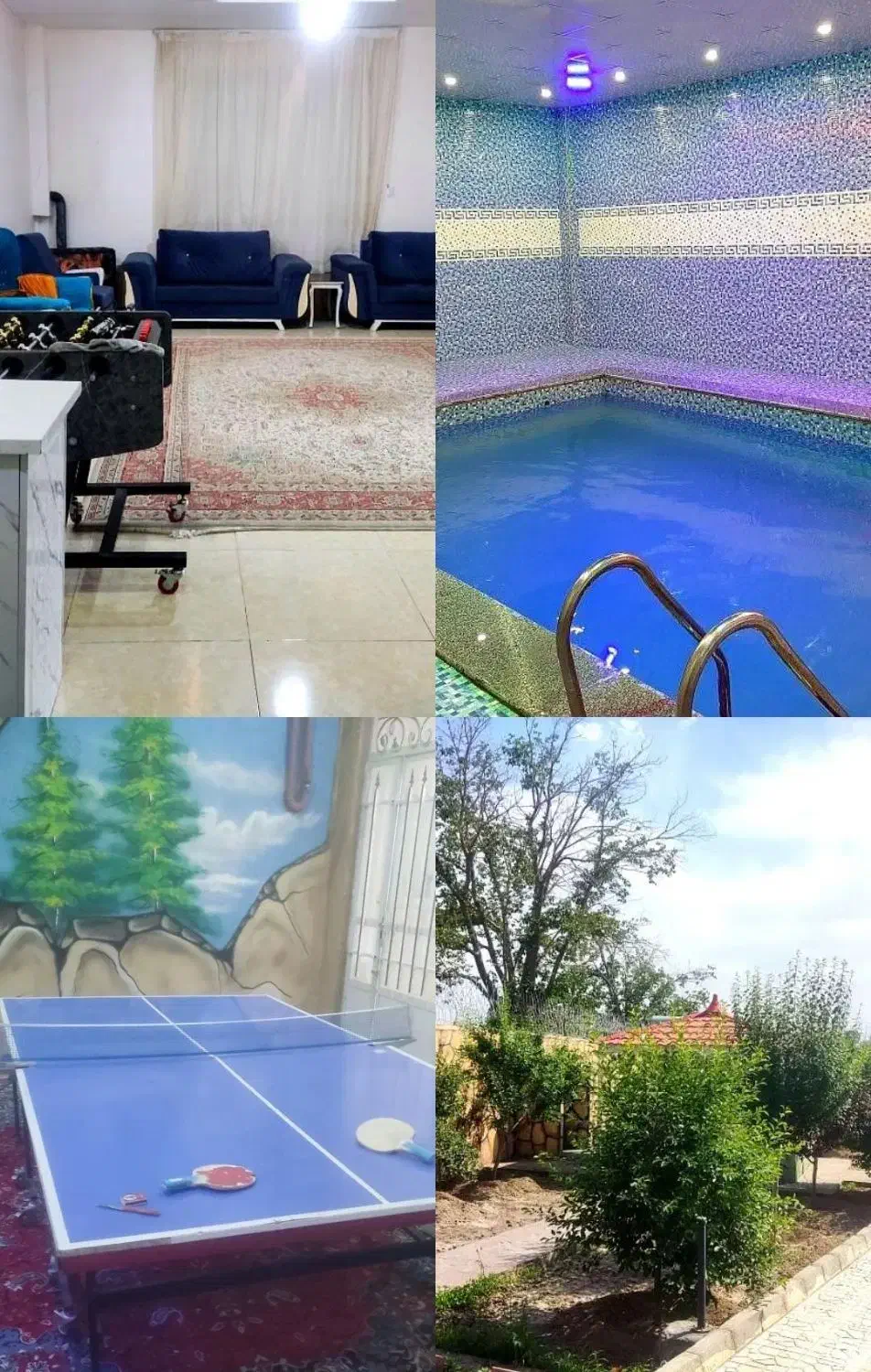 اجاره باغ ویلا استخرآب گرم|اجارهٔ کوتاه‌مدت ویلا و باغ|مشهد, چهاربرج|دیوار