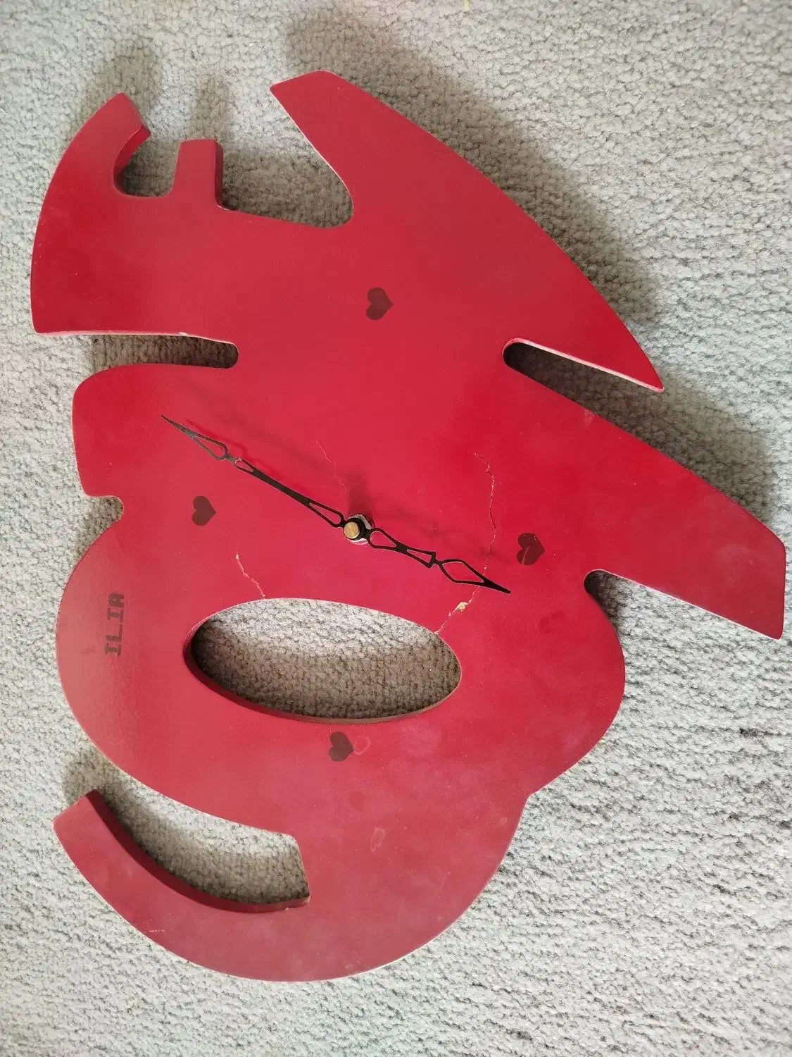 ساعت دیواری طرح love|ساعت دیواری و تزئینی|شاهین‌شهر, شهرک منازل چوبی|دیوار