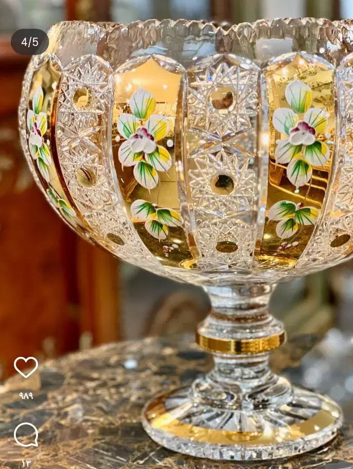 ظرف پذیرایی آجیل خوری طلاکوب چک بوهمیا|ظروف سرو و پذیرایی|تهران, اقدسیه|دیوار