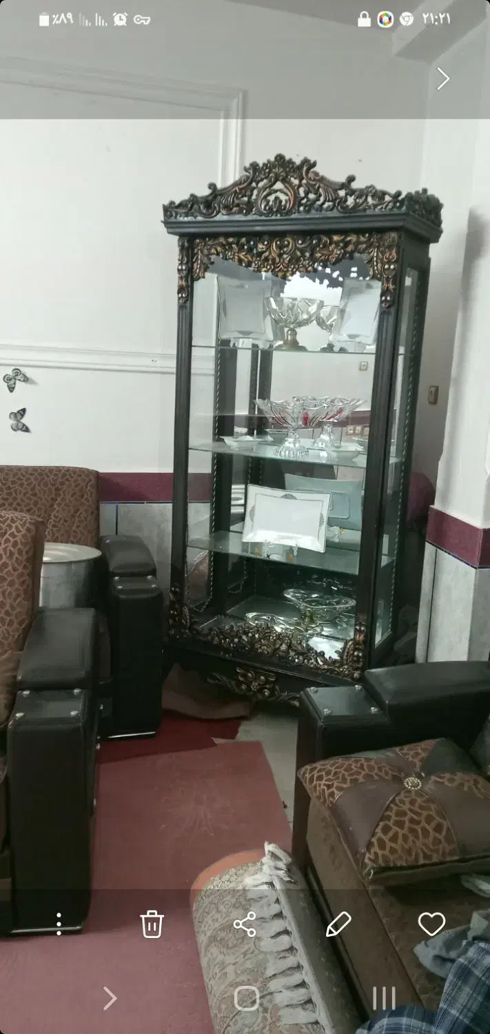 بوفه|بوفه، ویترین، کنسول|گنبد کاووس, |دیوار