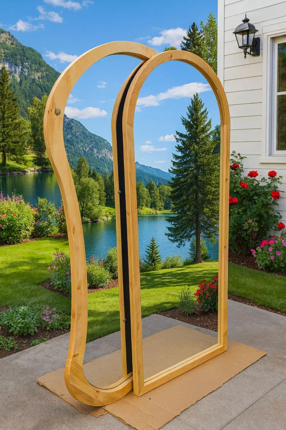 آینه قدی چوبی|آینه|بندرعباس, |دیوار