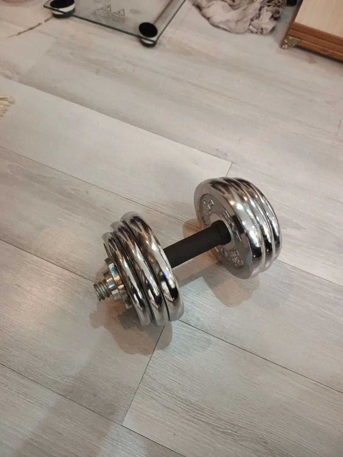 یک عدد دمبل استیل روکش کروم خارجی ۱۰ کیلویی|تجهیزات ورزشی|تهران, خلیج فارس|دیوار