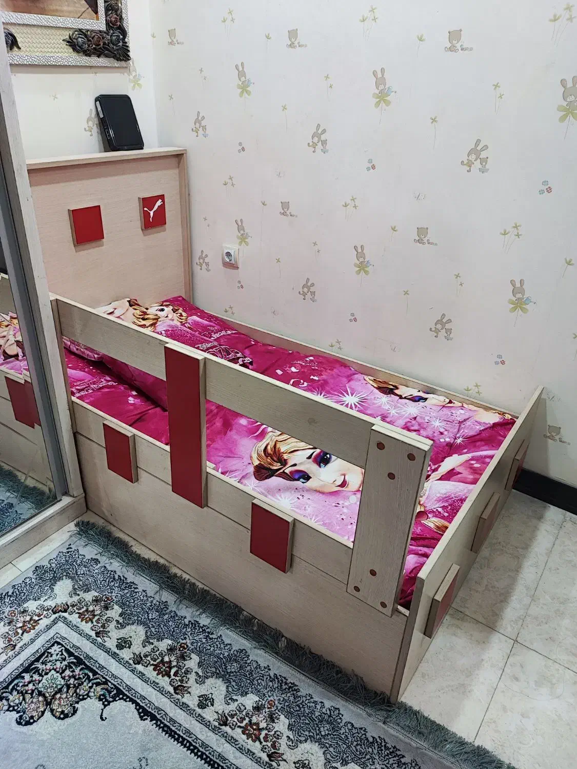 تخت خواب وکمددکوری اتاق کودک|تخت و سرویس خواب|اهواز, آریاشهر|دیوار