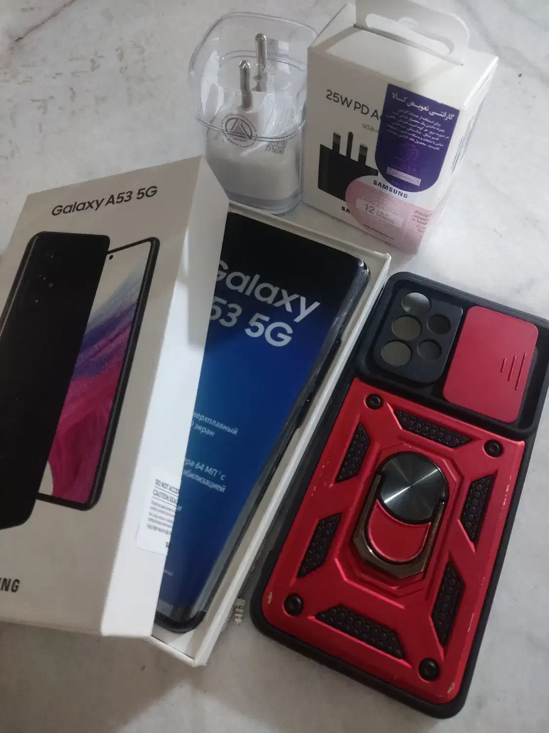 گوشی سامسونگ A53 به همراه گلس و شارژر و یک کاور...|موبایل|اصفهان, کوی امیریه|دیوار