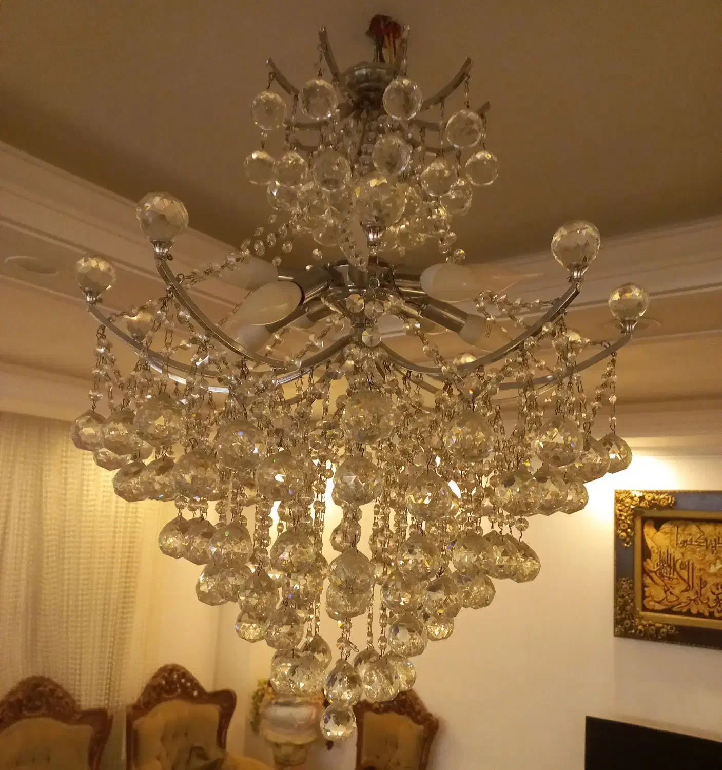 لوستر کریستالی|لوستر و چراغ آویز|اراک, |دیوار