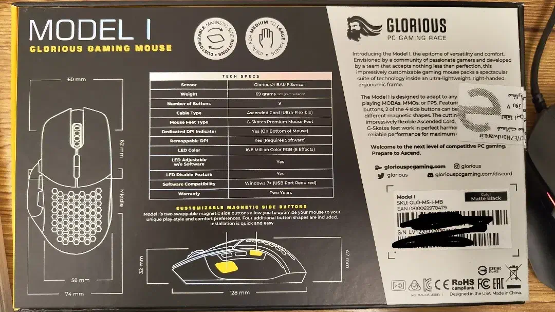 موس گیمینگ glorious model i|قطعات و لوازم جانبی رایانه|قم, بکایی|دیوار