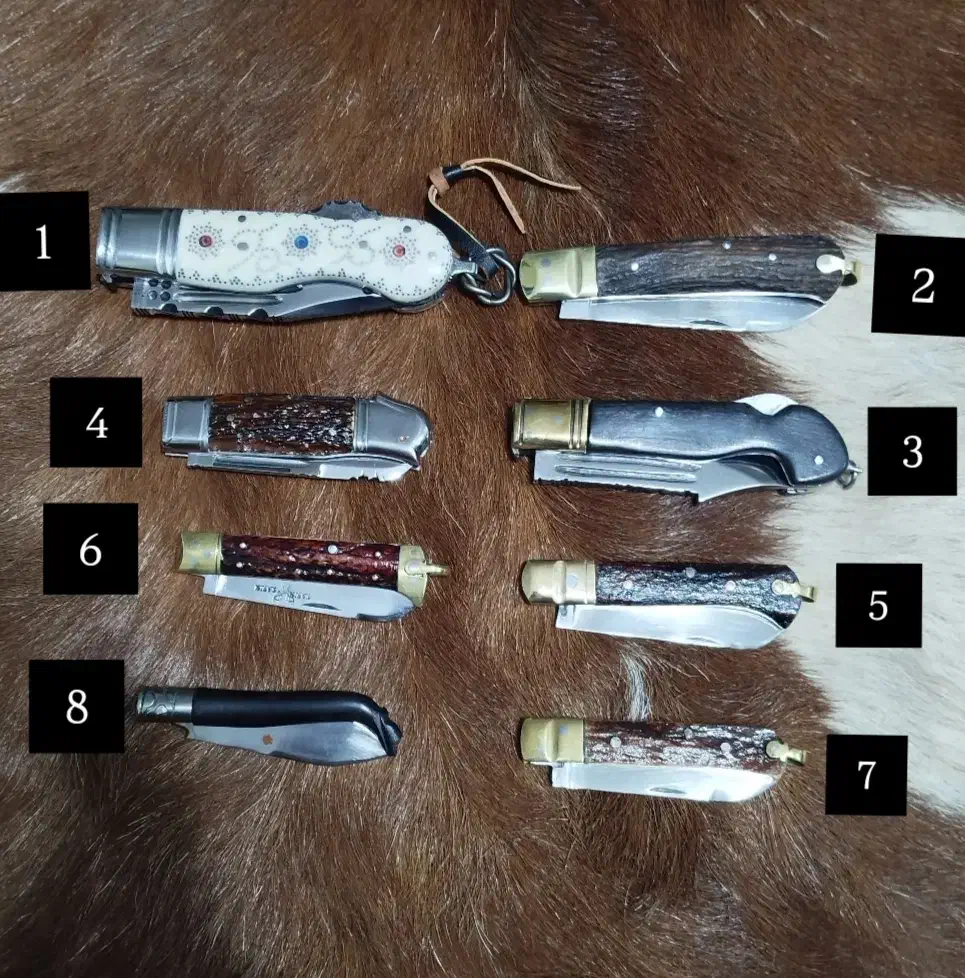 انواع چاقوهای فوق کلکسیونی دسته شاخ بکر و زیبا|کلکسیون اشیاء عتیقه|کرمانشاه, |دیوار