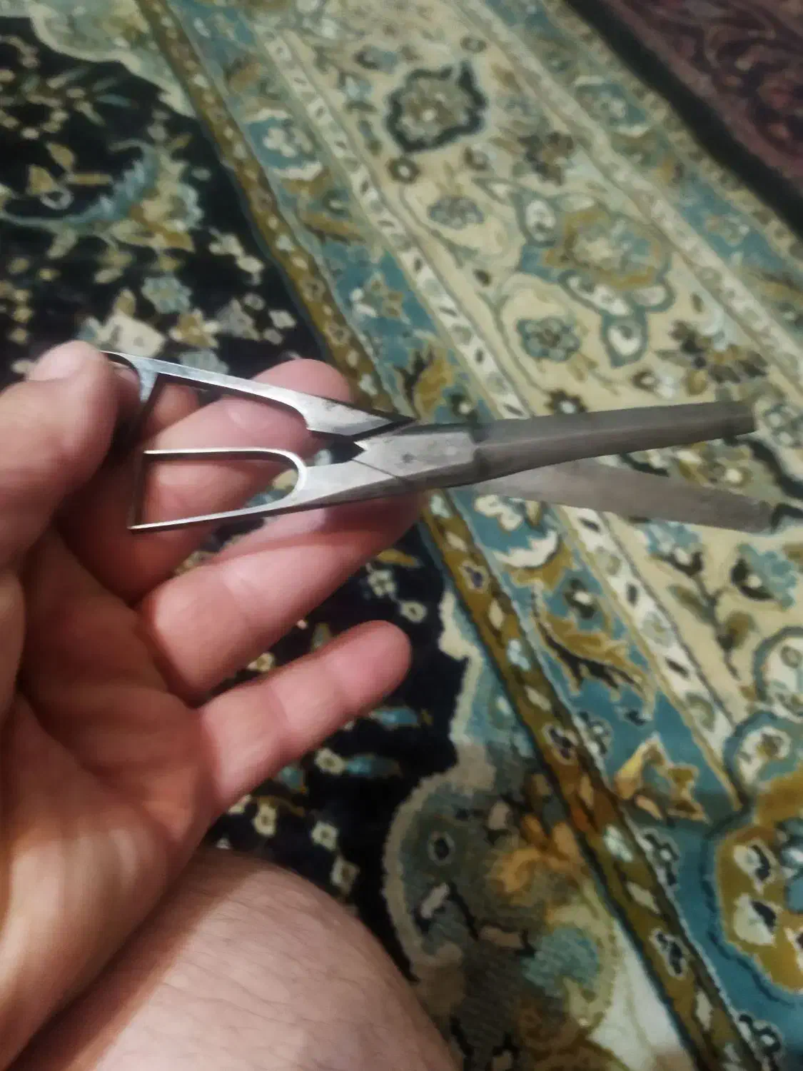 قیچی قلمدون قدیمی عتیقه مهردار|کلکسیون اشیاء عتیقه|کرمانشاه, |دیوار