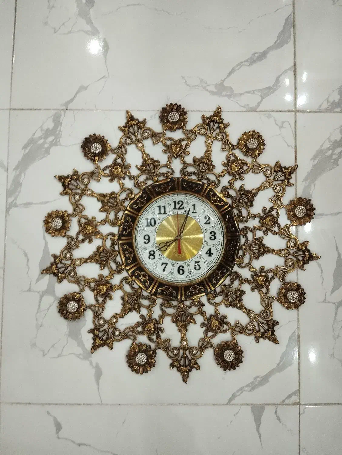 ساعت دیواری برنجی برنزی مناسب جهیزیه|ساعت دیواری و تزئینی|گلستان (تهران), |دیوار