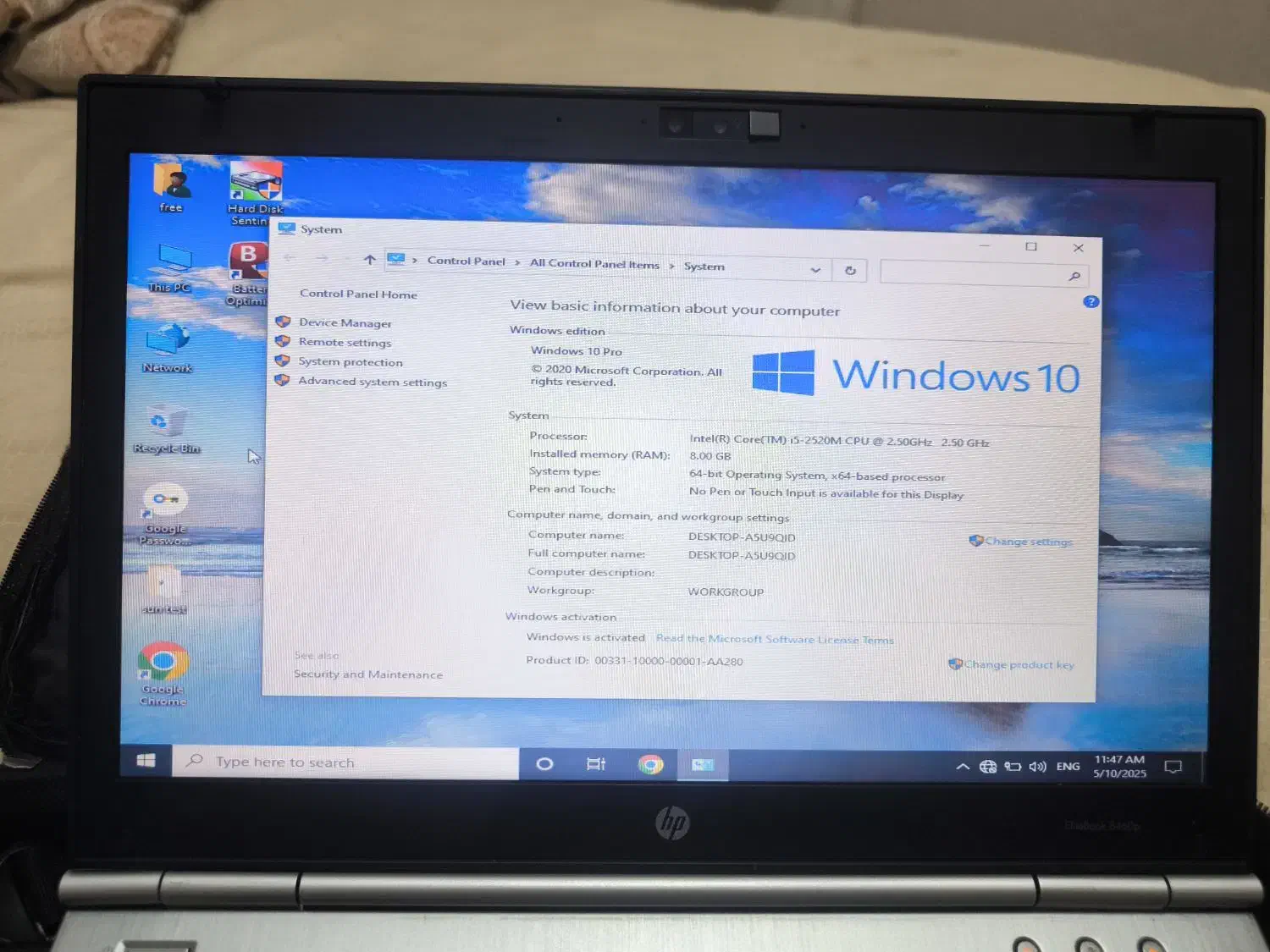 لپ تاپ اچ پی elitebook 8460p|رایانه همراه|گلبهار, شهر جدید گلبهار|دیوار