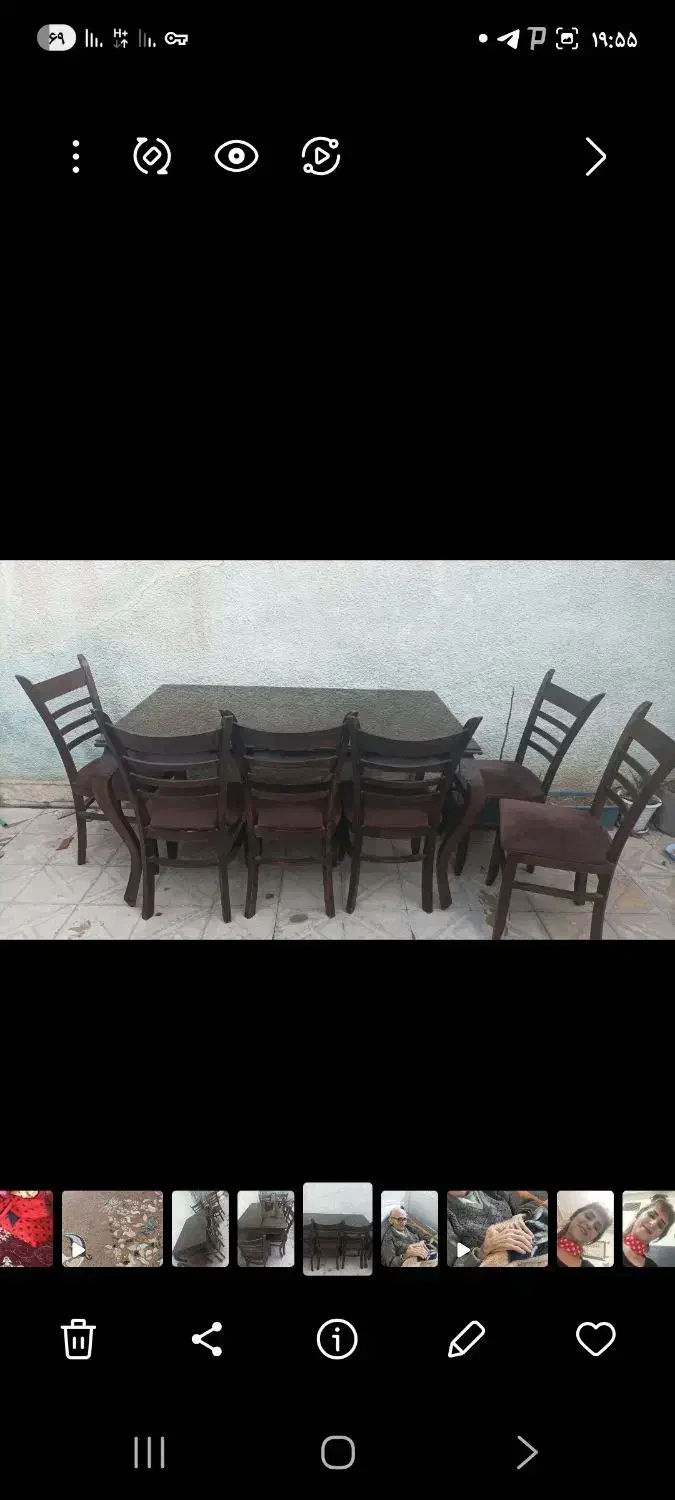 میز نهارخوری ۶ نفره|میز و صندلی غذاخوری|ابریشم, |دیوار