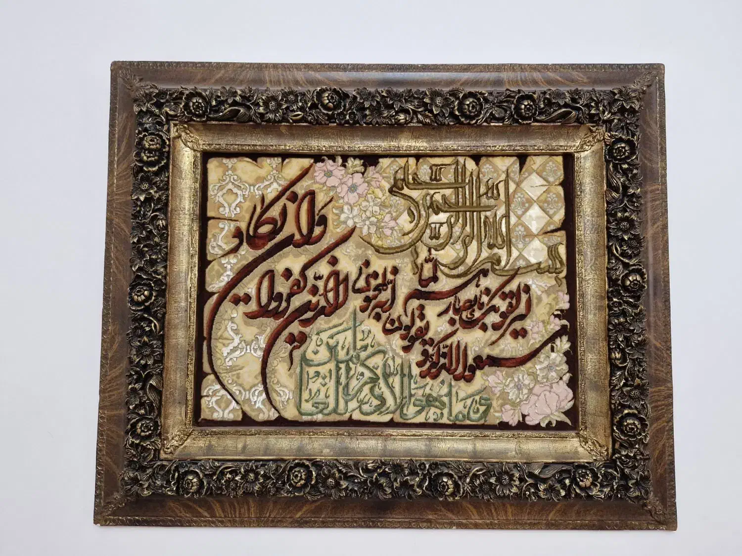 تابلو فرش دستباف ابریشم برجسته|تابلو فرش|اردبیل, |دیوار