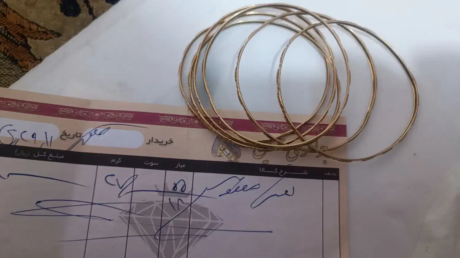 ۶النگوطلا مفتولی سایز2 با فاکتور زیرقیمت|جواهرات|کرمان, |دیوار