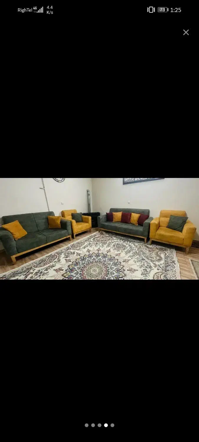 مبل راحتی هفت نفره به همراه جلومبلی و عسلی|مبلمان خانگی و میز عسلی|قدس, شهرقدس|دیوار