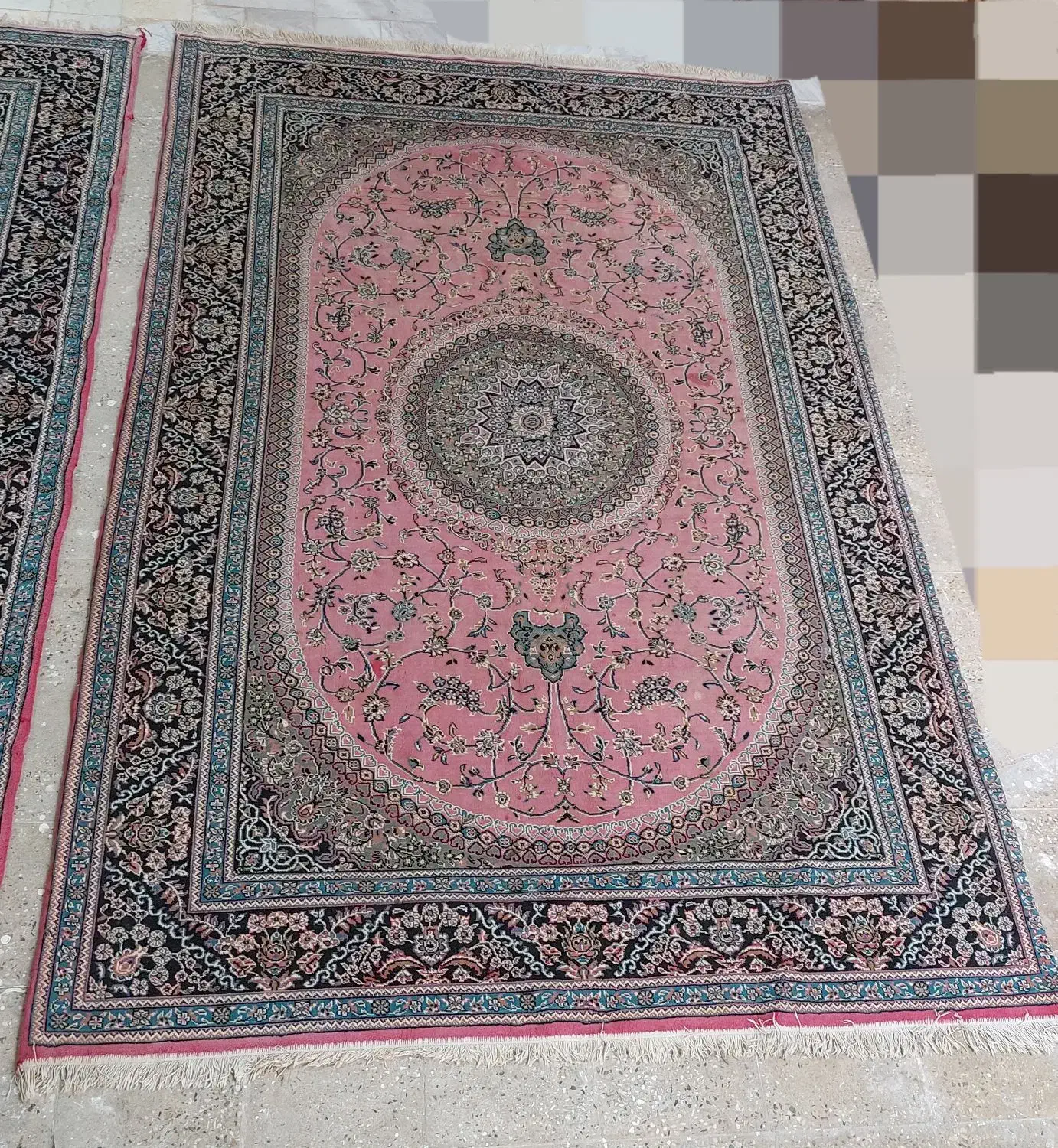 دو تخته فرش ۶متری مناسب باغ ، قهوه خانه و ...|فرش|دورود, |دیوار