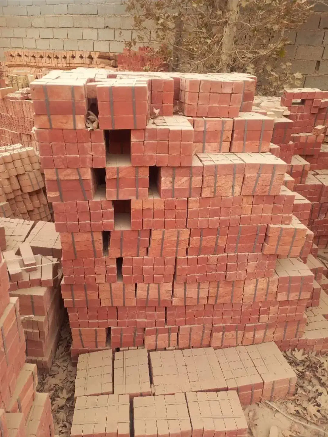 آجر شاموتی رندوم ، تک رنگ|مصالح و تجهیزات ساختمان|شفت, |دیوار