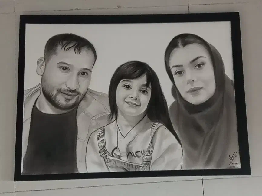 چهره سیاه‌قلم/روز مادر/روز زن/ شب یلدا|تابلو، نقاشی، عکس|مشهد, نوید|دیوار