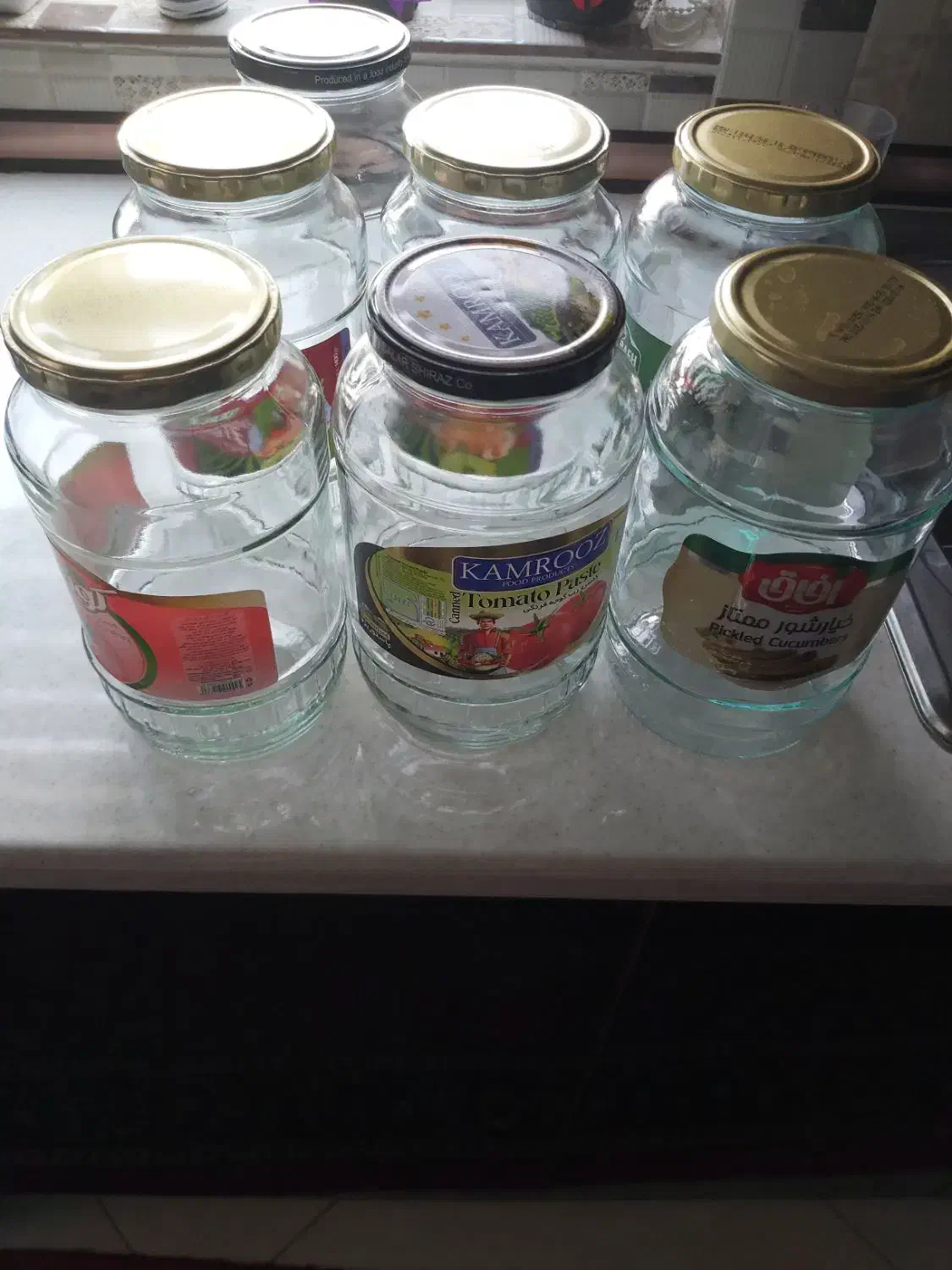 شیشه برای مربا، ترشی ، رب|ظروف نگهدارنده، پلاستیکی، یکبارمصرف|گرگان, |دیوار