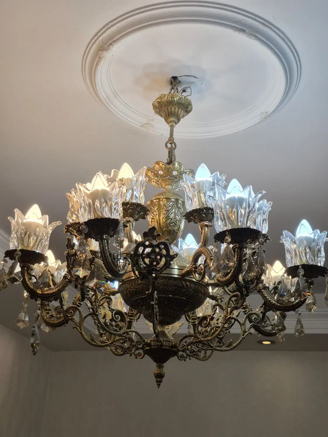 دو عدد لوستر برنج|لوستر و چراغ آویز|تهران, حافظیه|دیوار