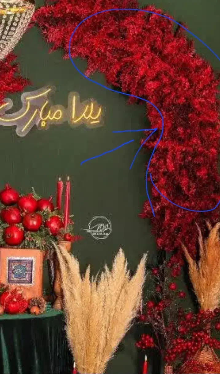 گل خشک مخصوص یلدا|گل مصنوعی|پرند, فاز ۶|دیوار