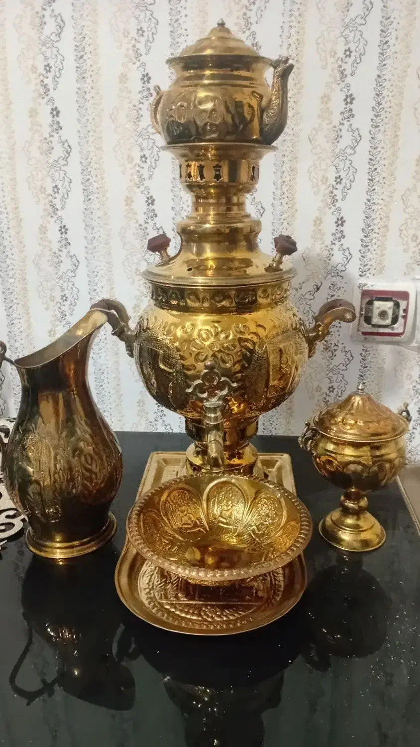 سماور برنج ۳ لیتری|سماور، چای‌ساز، قهوه‌ساز|بروجرد, |دیوار