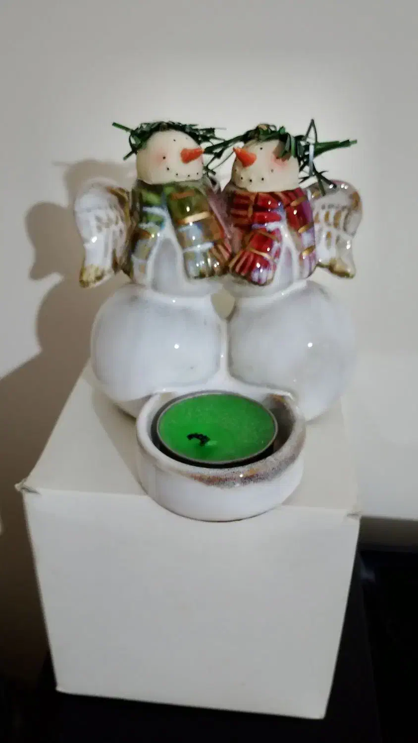 جا شمعی و مجسمه فرشته های زمستونی|مجسمه، تندیس، ماکت|تهران, مجیدیه|دیوار