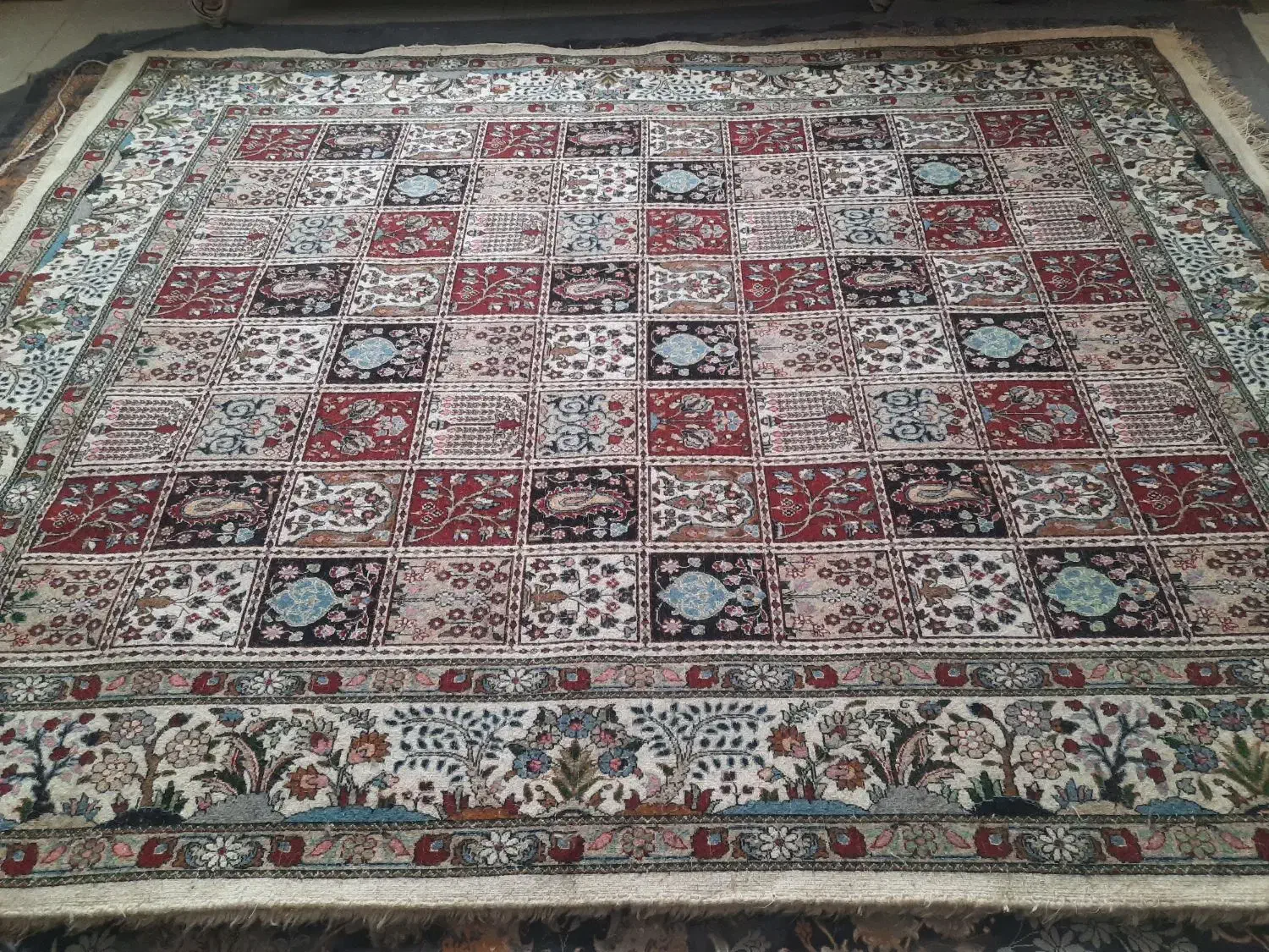 قالی نودستباف خشتی ۵متری ب ابعاد۲در۲و۵۰|فرش|قم, زنبیل آباد|دیوار