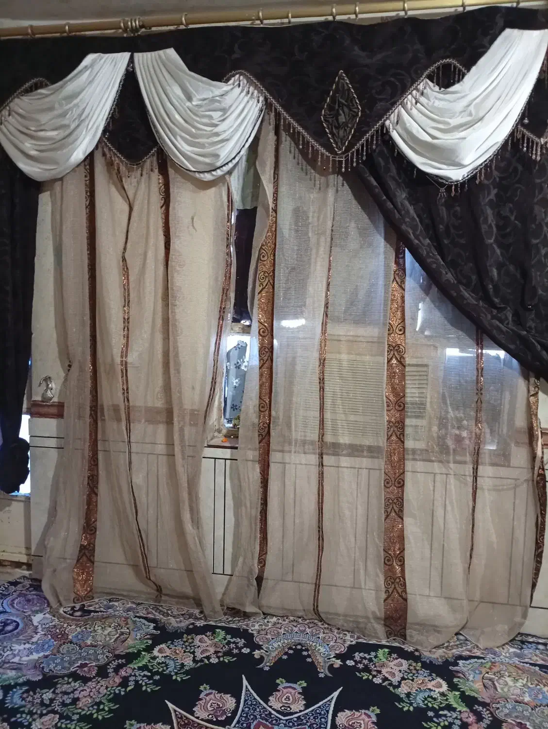 پرده قهوه ای|پرده، رانر، رومیزی|سوسنگرد, |دیوار