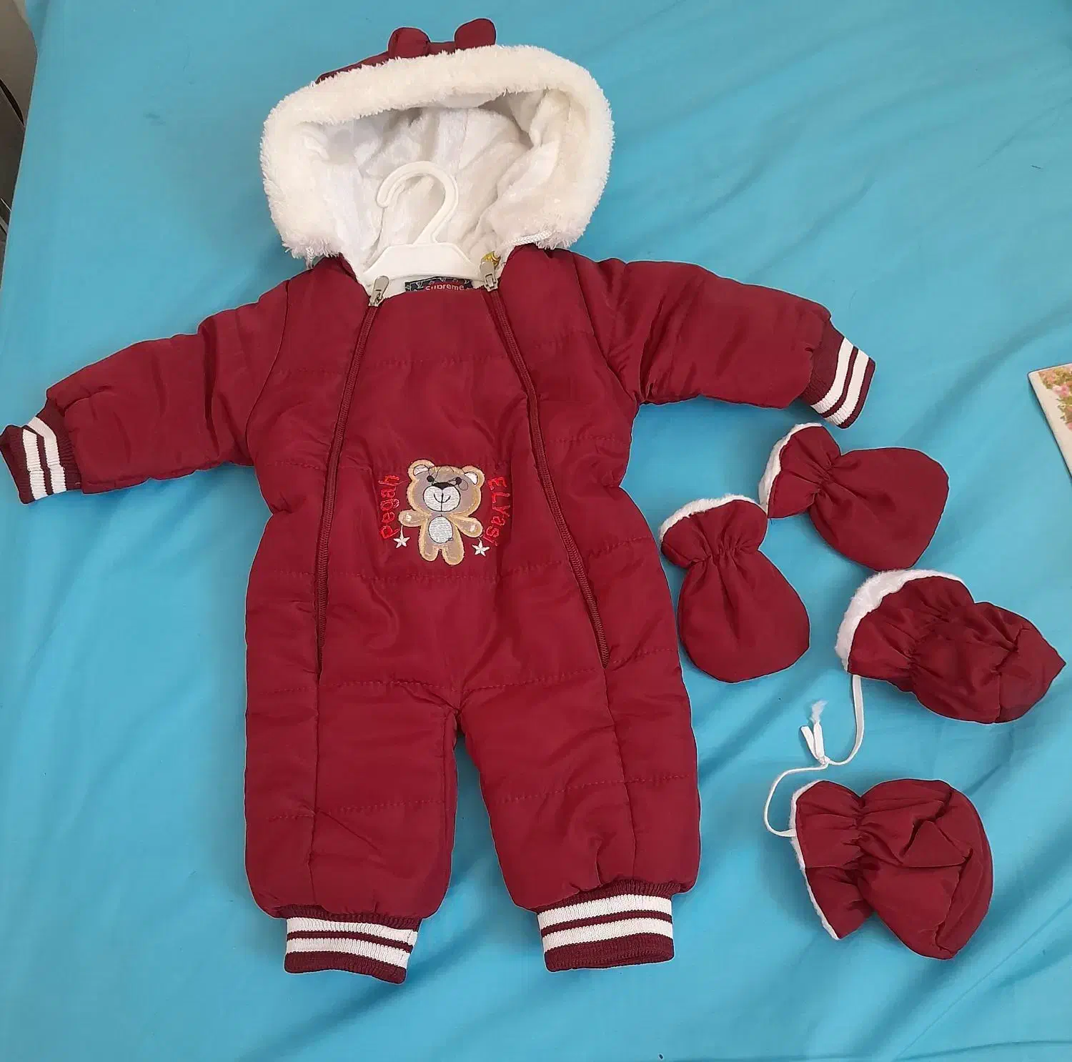 لباس سرهمی زمستانی نوزاد|کفش و لباس بچه|سیرجان, |دیوار