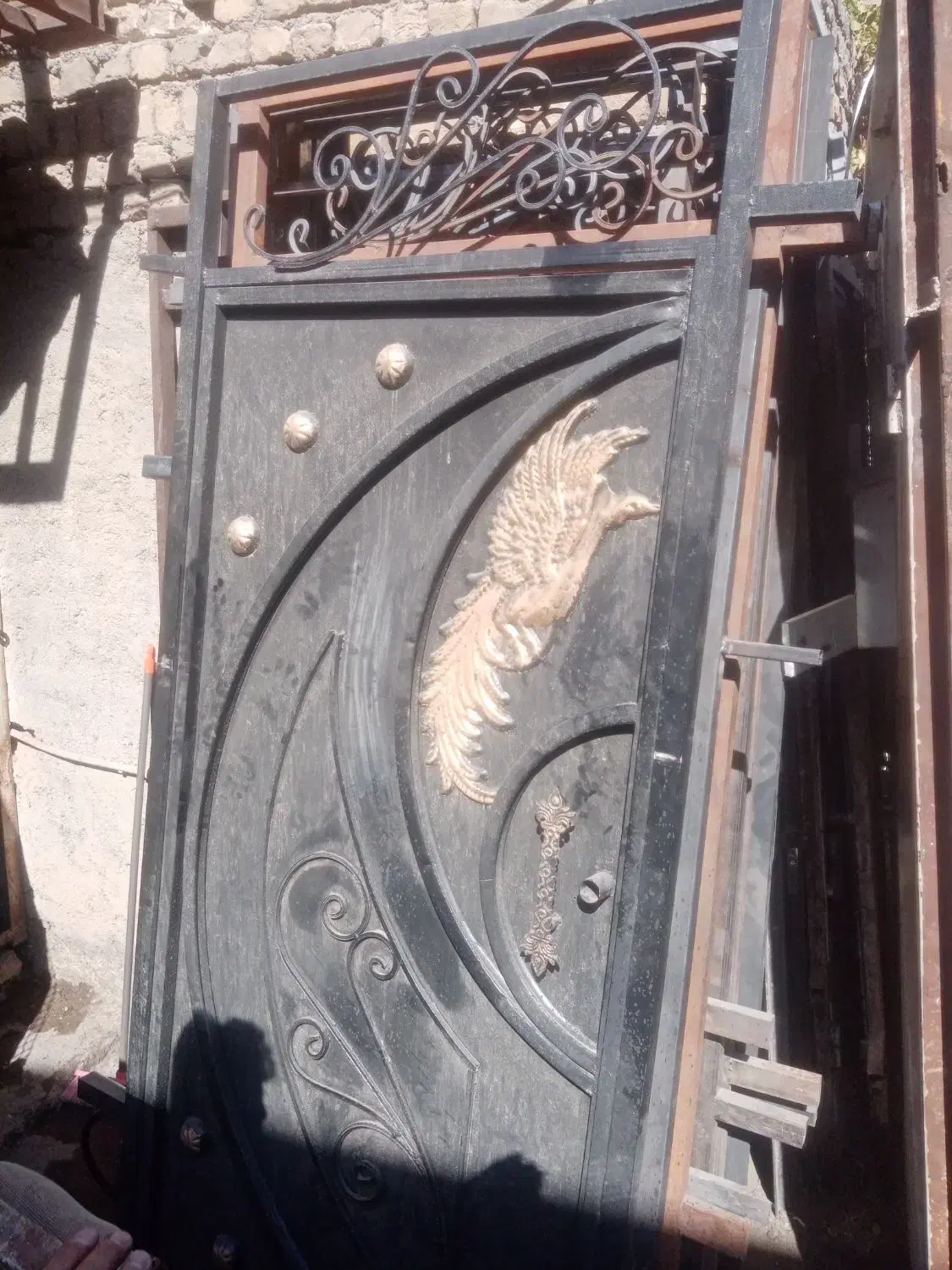 درب حیاط نفر رو، نو رنگ کوره ای|مصالح و تجهیزات ساختمان|جلگه رخ, |دیوار