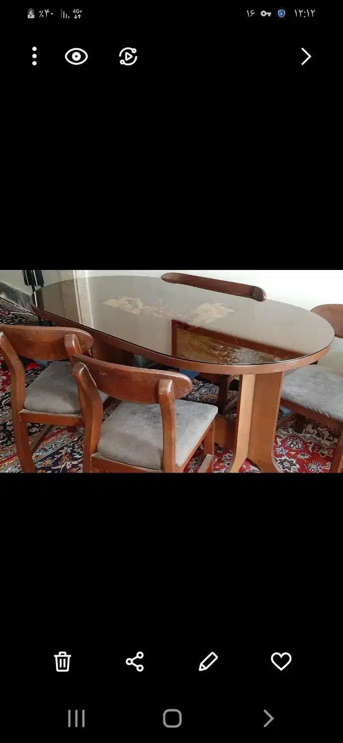 میز نهار خوری|میز و صندلی غذاخوری|مشهد, رسالت|دیوار