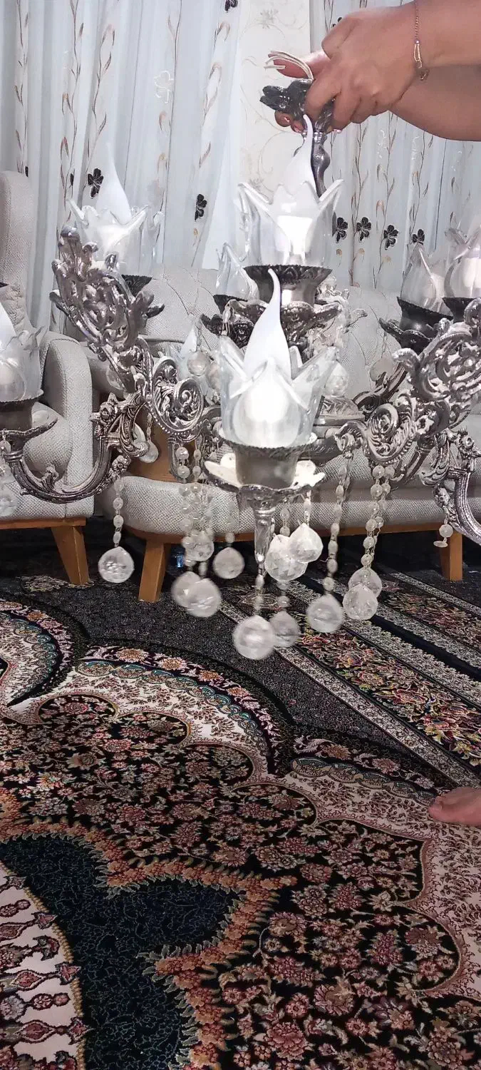 لوستر قدیمی سیلور|لوستر و چراغ آویز|مرودشت, استادیوم|دیوار