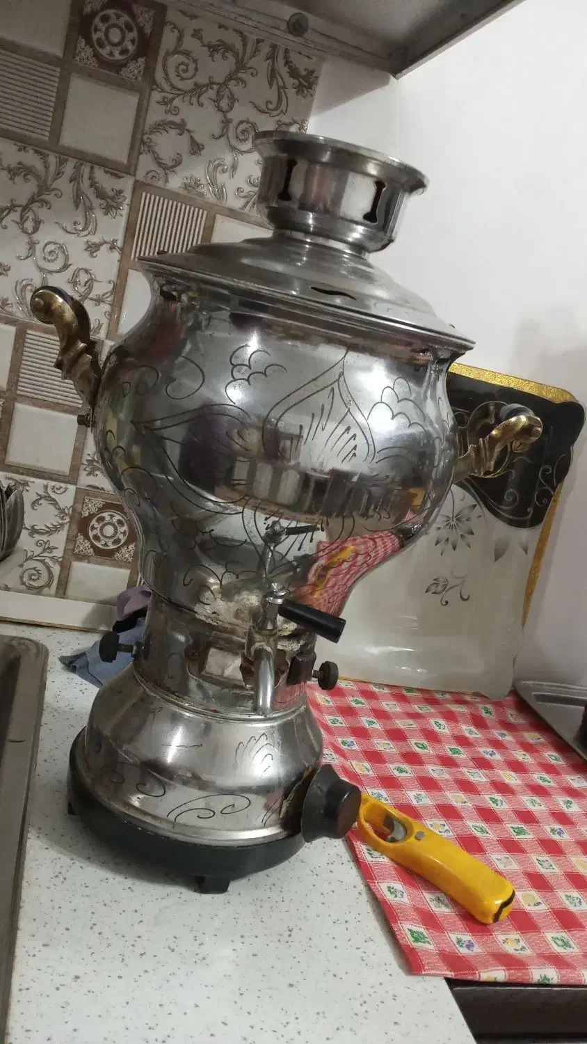 سماور کارکرده|سماور، چای‌ساز، قهوه‌ساز|رشت, سلیمانداراب|دیوار