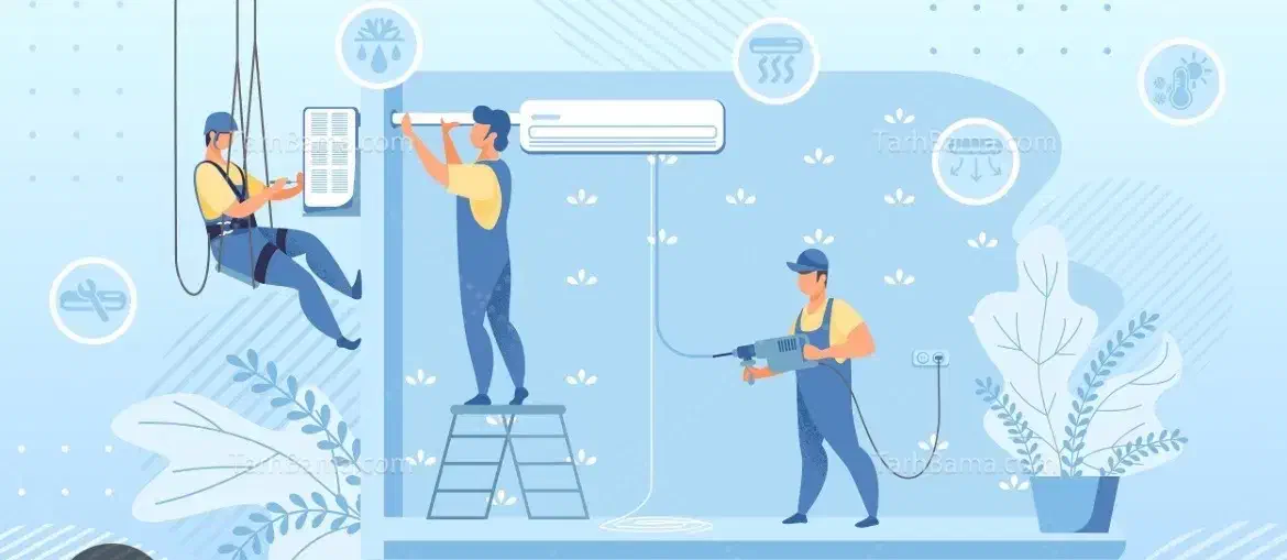 نصب کولر و پکیج و تعمیرات|خدمات پیشه و مهارت|رشت, گلسار|دیوار