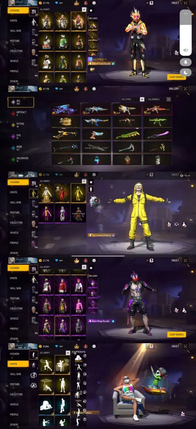 اکانت فری‌فایر|کنسول، بازی ویدئویی و آنلاین|چاه داد خدا, |دیوار