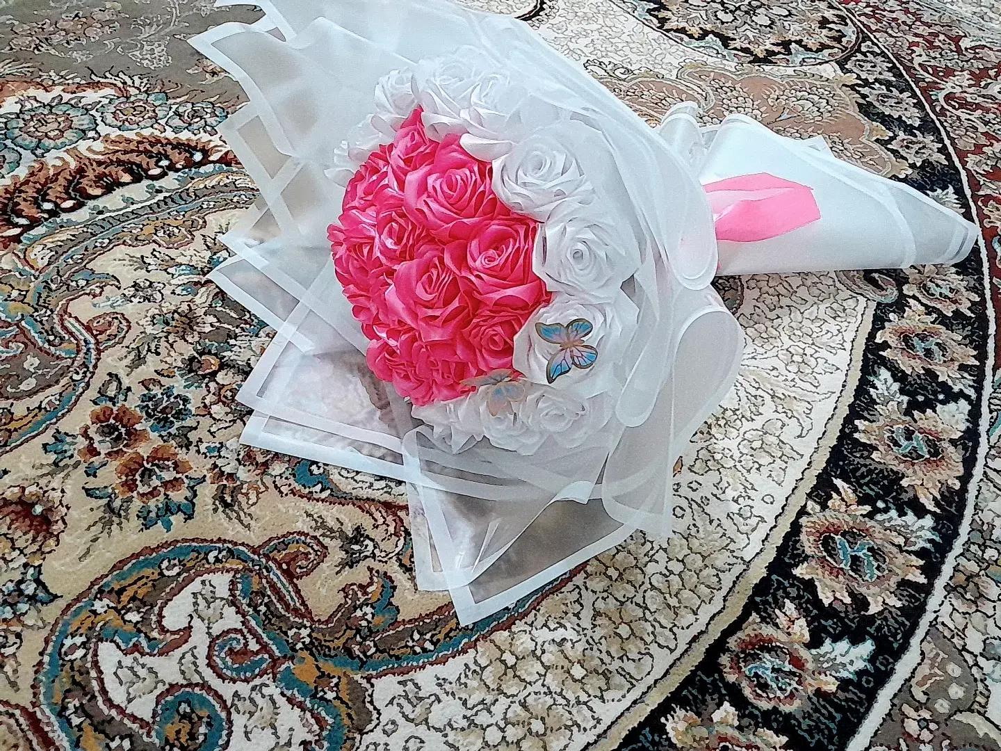 دسته گل روبانی|گل مصنوعی|مراغه, |دیوار