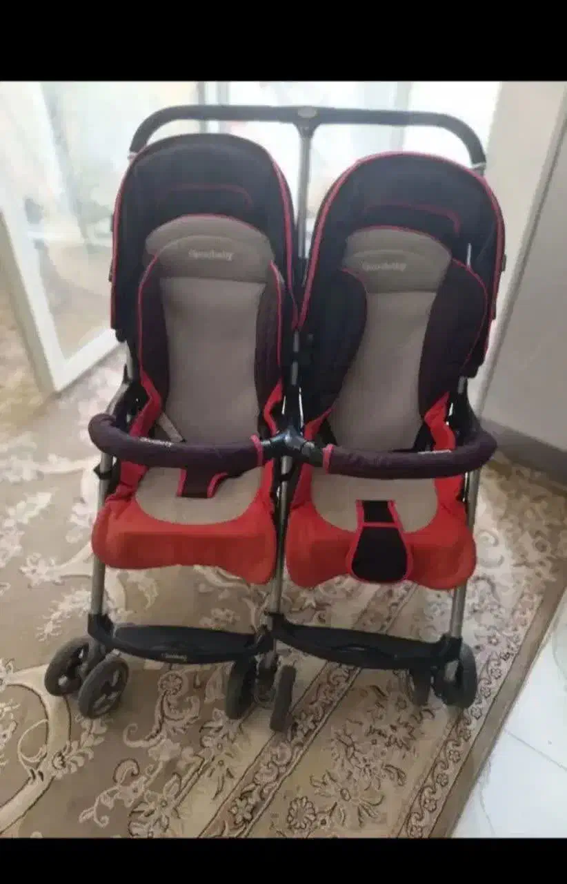 کالسکه دوقلو خارجی از نوزادی|کالسکه و لوازم جانبی|قم, دروازه کاشان|دیوار