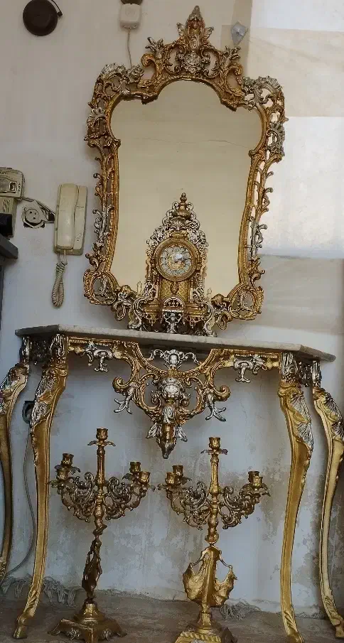 آینه شمعدان بسیار زیبا|آینه|کاشان, شهرک امیرالمومنین|دیوار