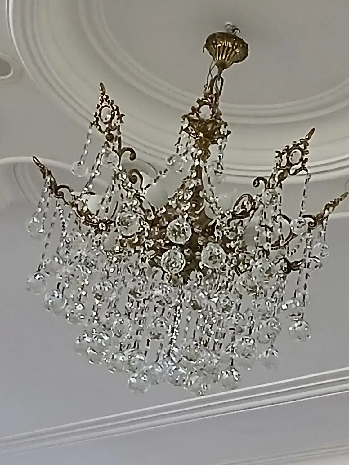 لوستر ۸ شاخه برنزی|لوستر و چراغ آویز|قرچک, زیبا شهر|دیوار